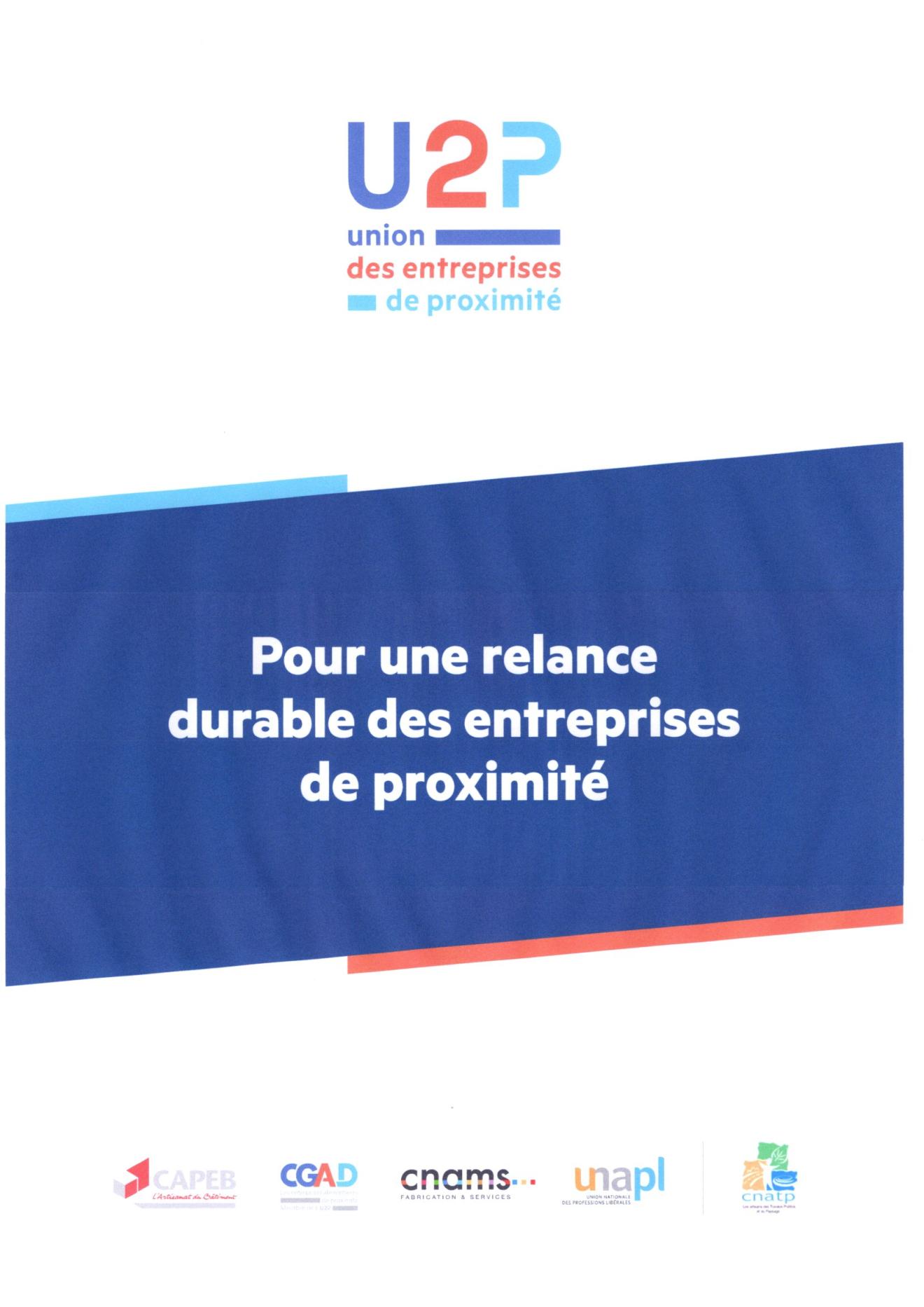 Pour unre relance durable des entreprises de proximité
Pour unre relance durable des entreprises de proximité