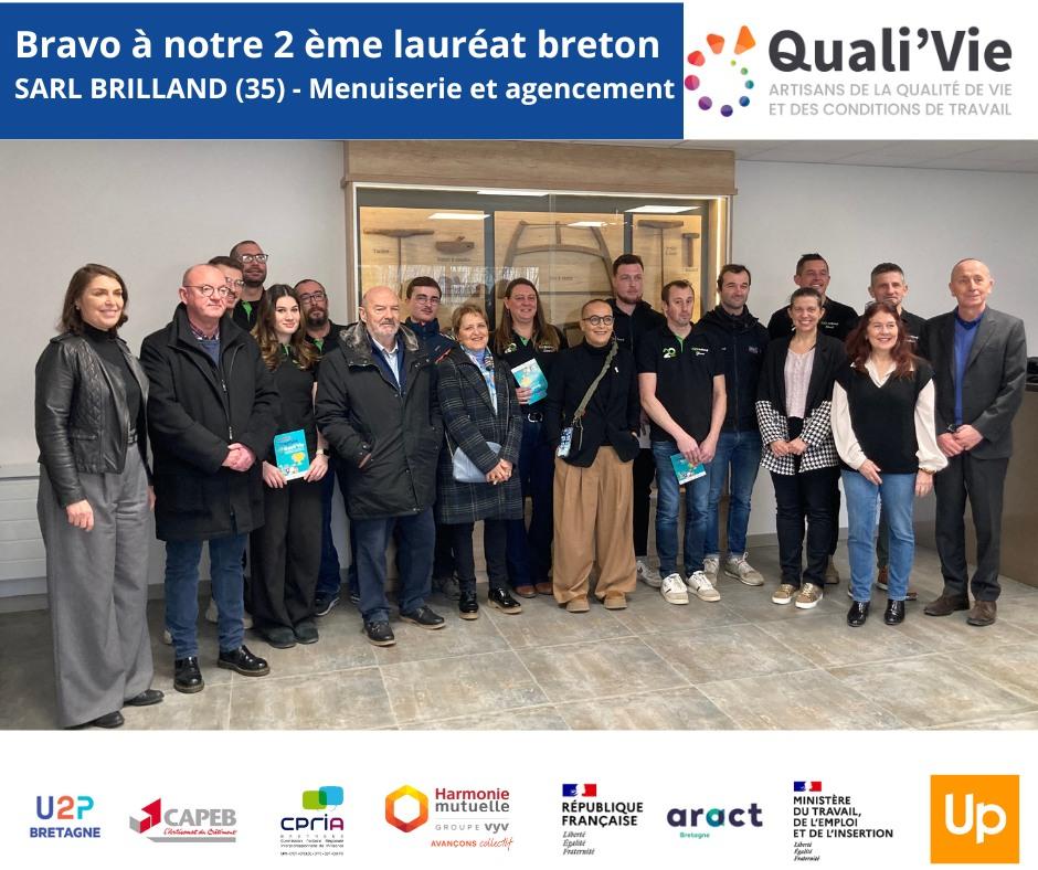 SARL BRILLAND 2ème lauréat breton_ Edition 2024 du Trophée Quali'Vie